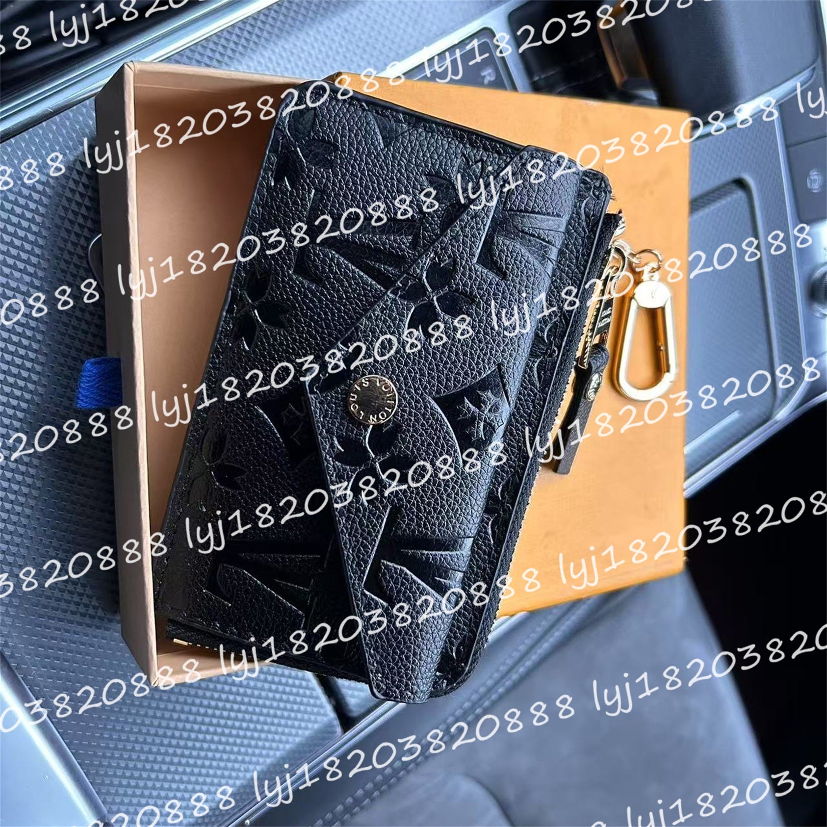 Leather Card Holder Mens AAA Designer Bags Purses Womens Mini Zippy Wallet Coin Purse Key Chain Bag Belt Charm Key Pouch Wallets With Box and Dust b