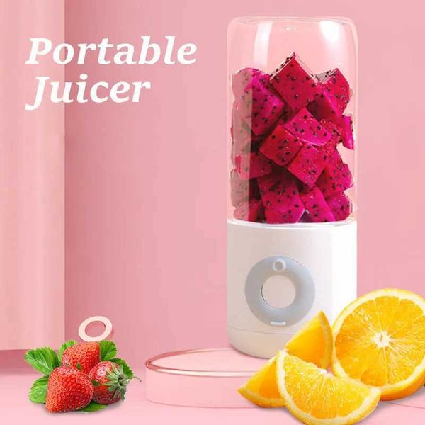 500ml Mini Portable Blender Fruit Juicer USB Rechargeable Handheld Smoothie Blender Wireless Juicer In Vegetables And Fruits NewXJ241223