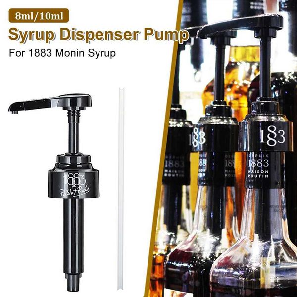 8-10ML syrup dispenser pump juice liquid bottle dispenser pump food grade ABS syrup pump household kitchen bar coffee accessories W240827