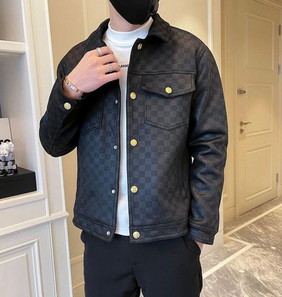 New spring Mens Designer luxury black super Jacket Bomber polo plaid jacket man male Outerwear coat Fashion hombre Casual Street outwear lap