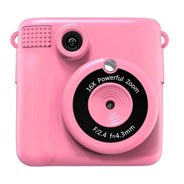 Kids Instant Print Camera Selfie Digital Camera With 1080P Videos Portable Travel Camera Toy For Boys Girls 240715