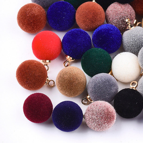 Charms acrilico flocky con risultati in ottone