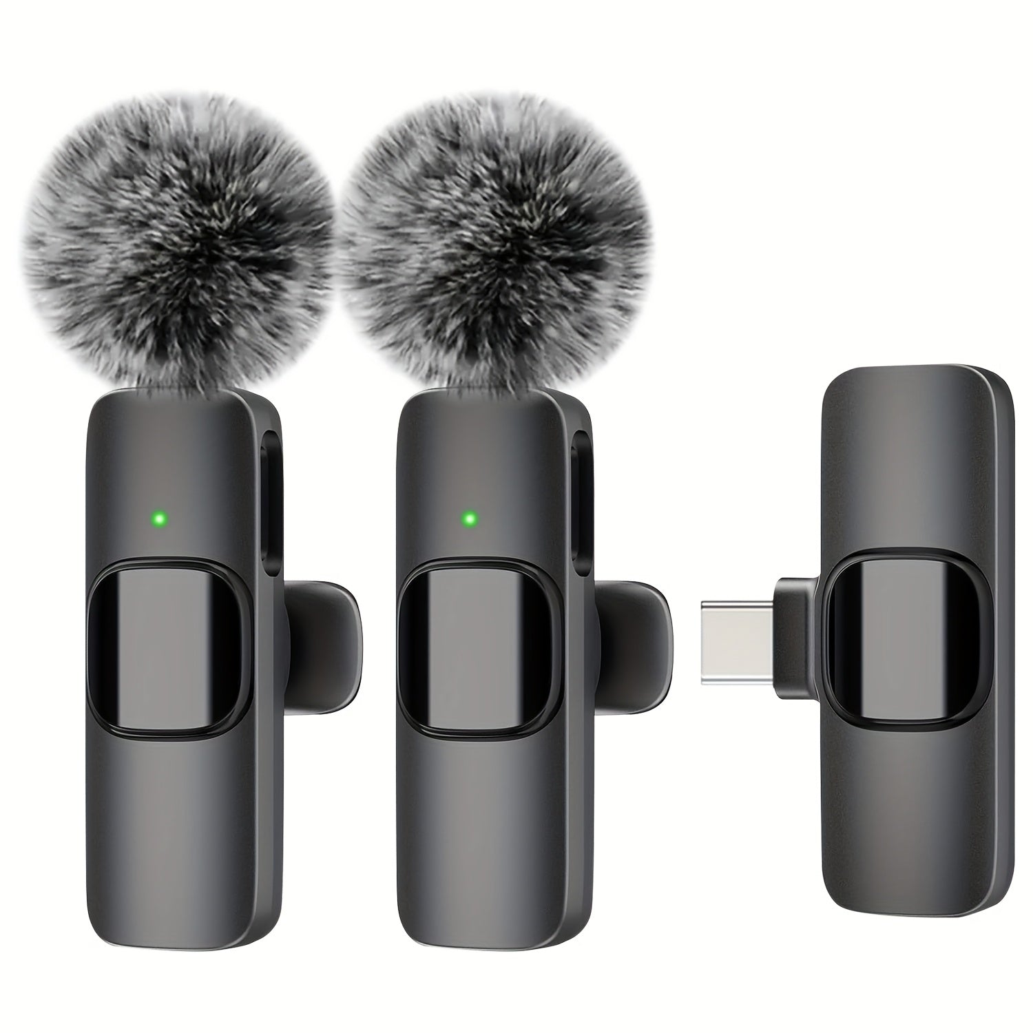 TEMU Wireless Lavalier Microphone For Phone, Pad, - 65ft Transmission, 360° Omnidirectional Hd Mic For Interview, Video Podcast, Vlog And More - July