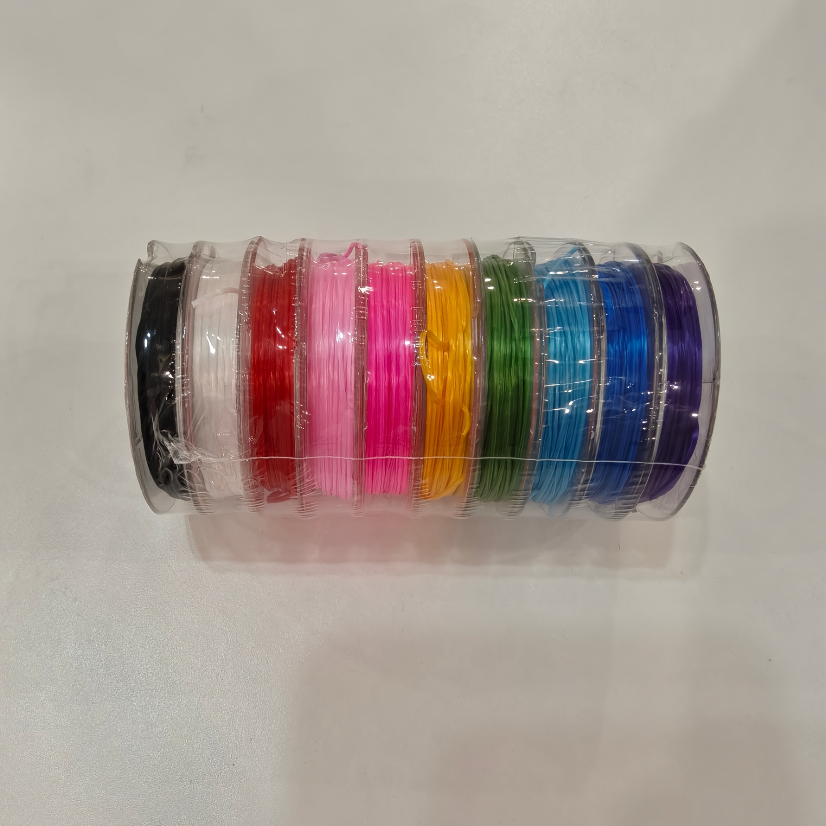 TEMU 10 Rolls Random Color Nylon Rope Set - Chinese Knotting Cord For Making, Elastic Beaded Rope For Bracelets, Necklaces, Anklets - Mixed Colors