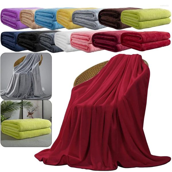 Blankets Flannel Soft Throw Blanket Multifunction Coral Fleece Comfortable Air Conditioning For Office Bedroom
