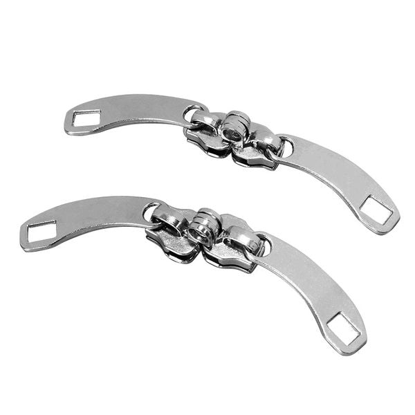 5 # 8 # 10 # Silver Zipper Sliders Pulls Lock Hole A Pair Of Left And Right Zipper Heads For Luggage Bags Travel Accessories