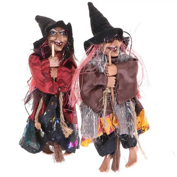 Random Color Patio Horror Halloween Hanging Decoration Figurine Witch Ornament PendantXJ240819