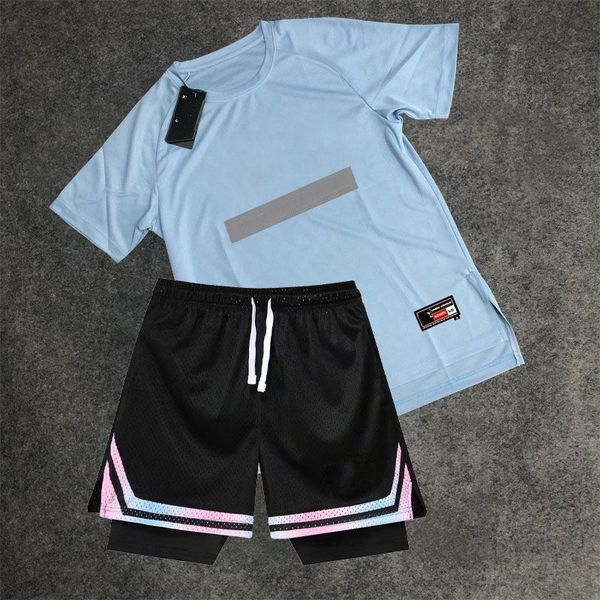 mens tracksuits tech set designer tracksuit shirts shorts two-piece womens fitness suit print quick drying and breathable sportswear basketb