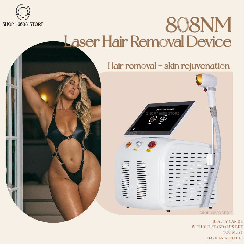 Ice Painless Alexandrite Laser Permanent Hair Remover 755nm 808nm 1064nm Diode Laser Hair Removal Machine Epilation Definitive