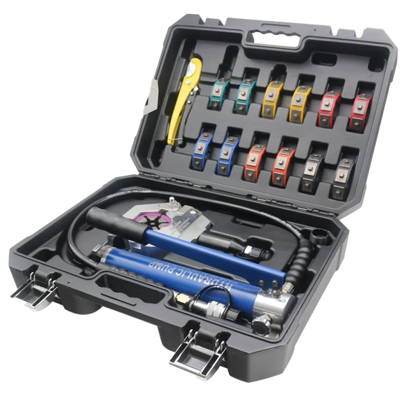 Igeelee Hose Crimper Kit Ig-7842b Repair Air Conditioner Pipes Hydraulic Hose Crimping Tool for Car Repair with Pump