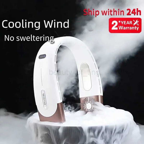 Neck Fan Mini Portable Air Conditioner USB Rechargeable Air Cooler 5 Speed Electric Fan for Outdoor Ventilator 5000mAhCL240712