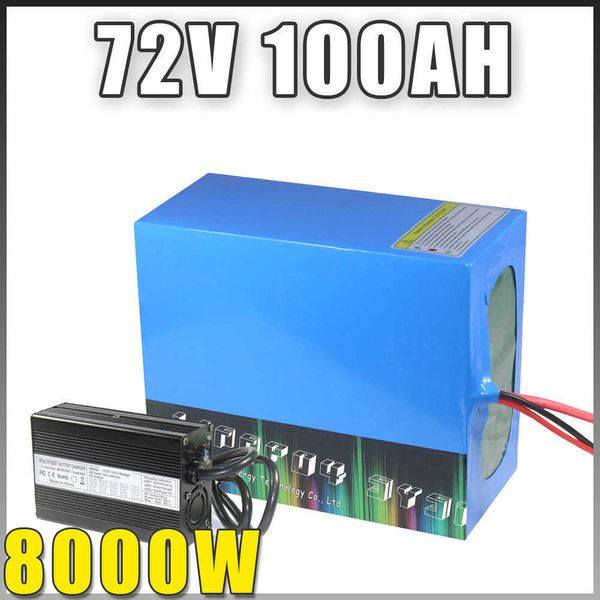 72 V 100AH 8000 W bicicleta elétrica scooter bateria de lítio com 3000 W 5000 W BMS 5A Charger