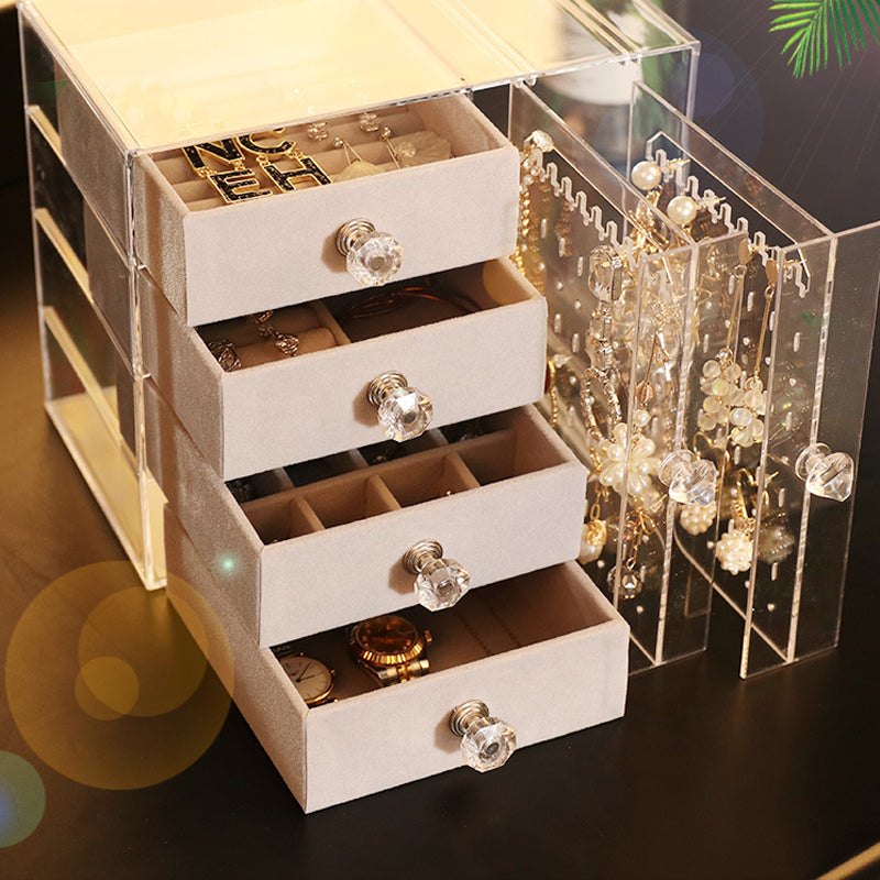 Wooden Flip Lid 15 Grid Earring Box Jewellery Earring Storage Box Accessories Display Box Tray