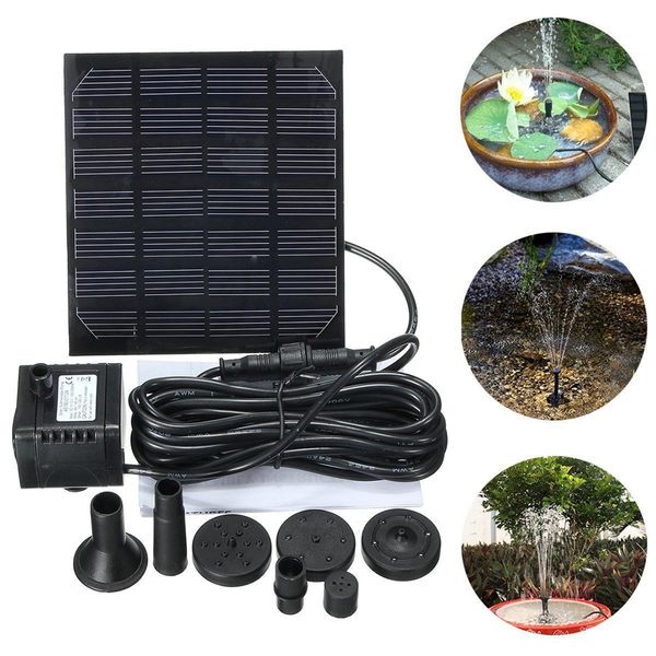 Water Pumps Solar Power Panel Garden Brushless Pond Fountain Pool Aquarium Fish 7V 1.5W 221128