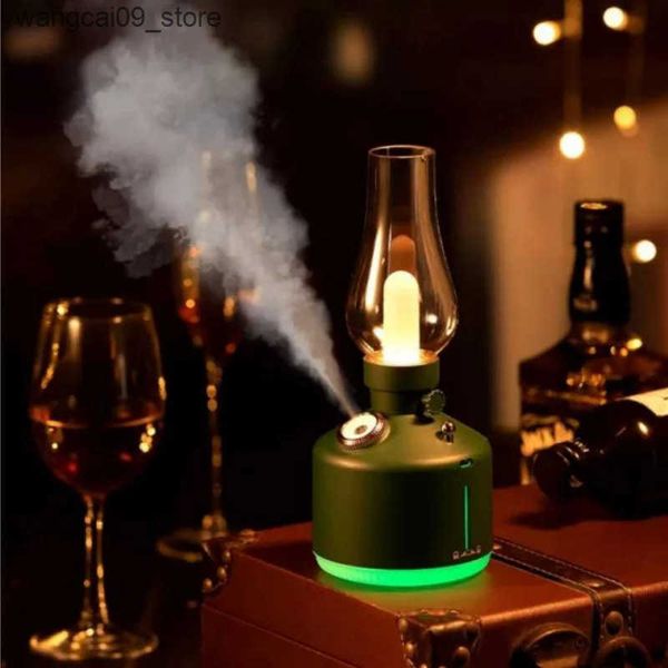 Humidifiers Creative Retro Kerosene Lamp Beadroom Portable Mist Diffuser air room humidifier J241119