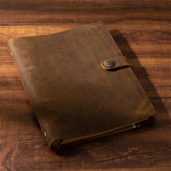 Notepads handmade Traveler&#039;s Note Book notebook brown Genuine Leather Cowhide leather diary vintage loose leaf planner Sketchbook 22090