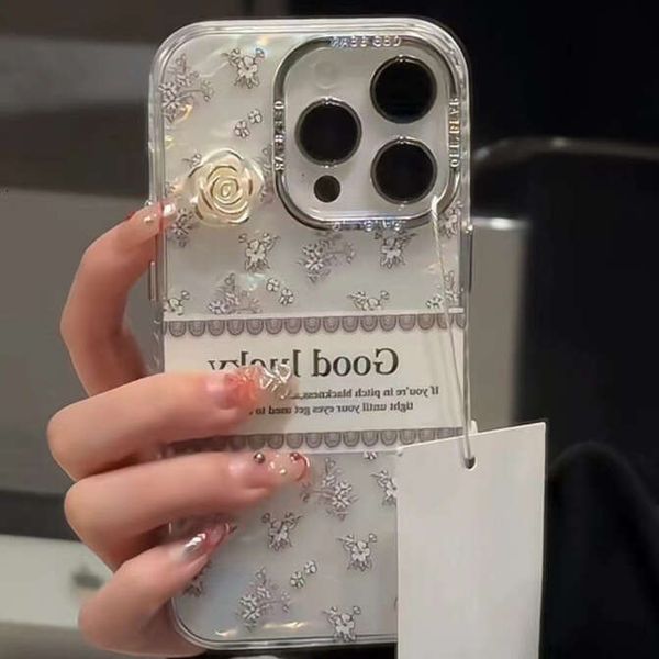 Japanese and Korean Ins floral 3D flower suitable for 15promax Apple 14 new iPhone 13 phone case 16pro