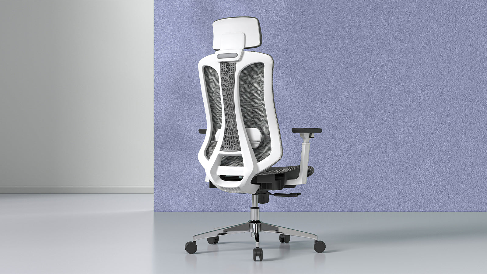 LogicfoxErgonomic Office Chair Pro: Breathable Mesh Seat White