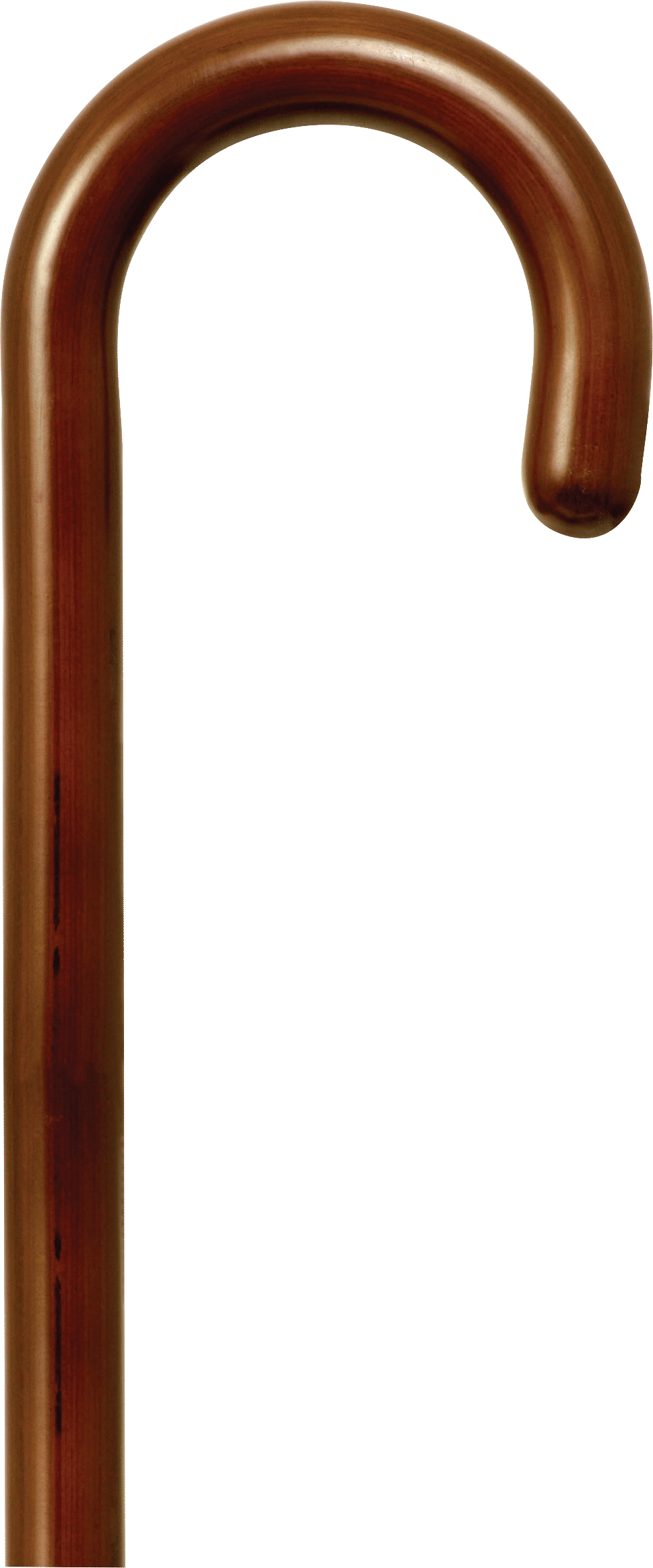 Tourist Handle Cane, Walnut Stain, 36" - 37"
