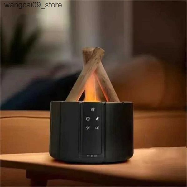 Humidifiers Aromatherapy machine that simulates campfire flame lamp remote controlled air ultrasonic air humidifier with LED light J241119