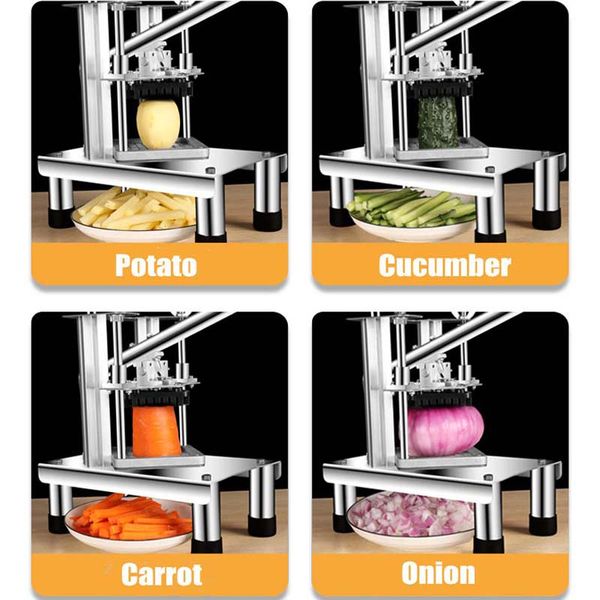 Commercial Vegetable Carrot Cutter Cassava Stick Slicer French Fries Shredder Sweet Potato Chips Cutting Machine