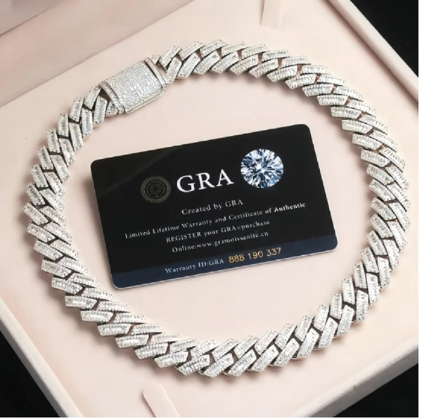Designers de colar cubano pendente vvs Moissanite Iced Out Sterg Sier Pass DIA Teste de Hip Hop Chains for Men Jewellery