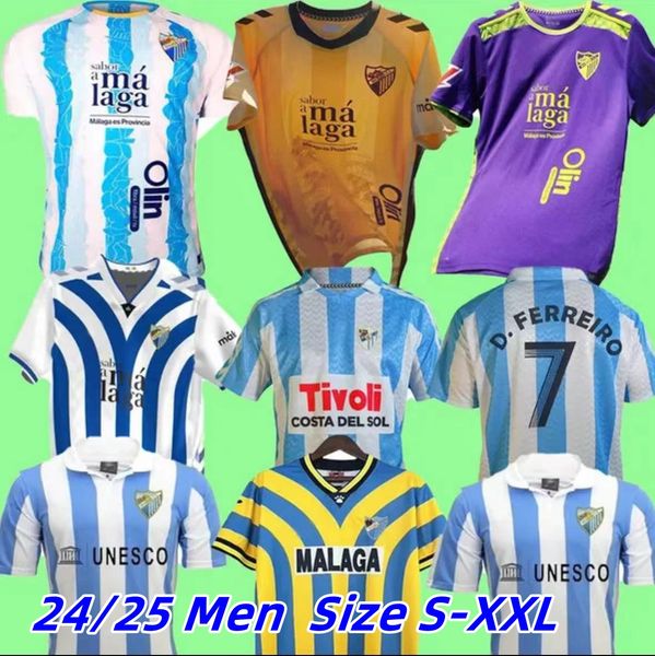 2024 2025 CAMISETA MALAGA CF soccer jersey 120 ANIVERSARIO 24-25 Home Away Football Shirts Men BUSTINZA M. JUANDE RAMON FEBAS ALEX GALLAR SO