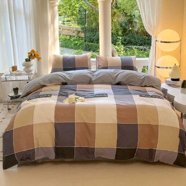View patterns Mens plain weave bedding floral down duvet covers pillowcases bed sheets and duvet covers single size W240801
