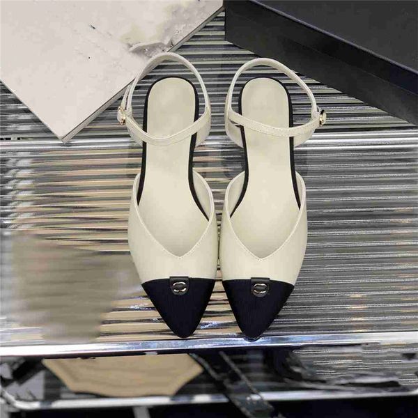 chanalShoes Top Design Dress Shoes Fashion Women Leather High Heel Letter Party Wedding Tourism Holiday Casual Flat Shoes 05-06