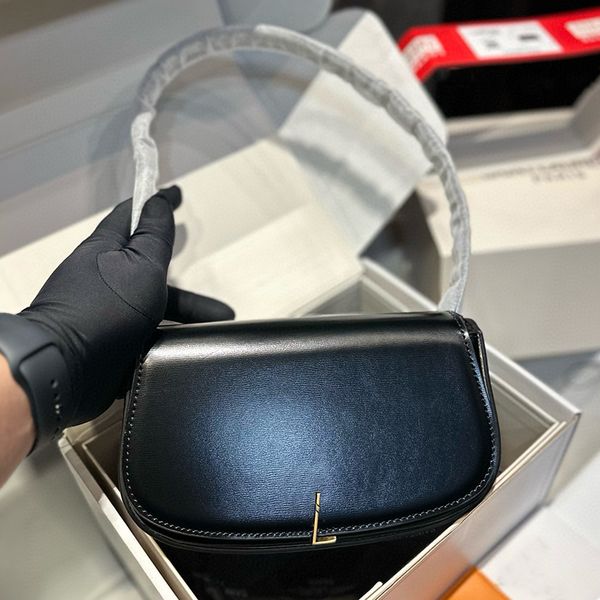 Mini Voltaire Box Half Moon Hobo Shoulder Bag Luxury Brand Y Magnetic Cassandre Hinge Closure Polished Leather Designer Women Underarm Bags