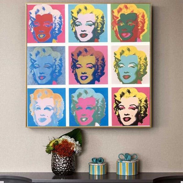 Art Canvas Color Portrait Posters and Printed Wall Art Images for Living Room Wall Decoration Cuadros W250107