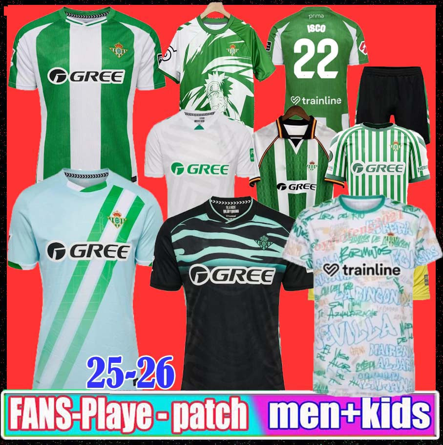 2025 2026 real betis Soccer Jerseys ANTONY 7 Camiseta de Futbol Men Kids equipacion betis football shirts camiseta Betis VITOR ROQUE HERNANDEZ ABDE