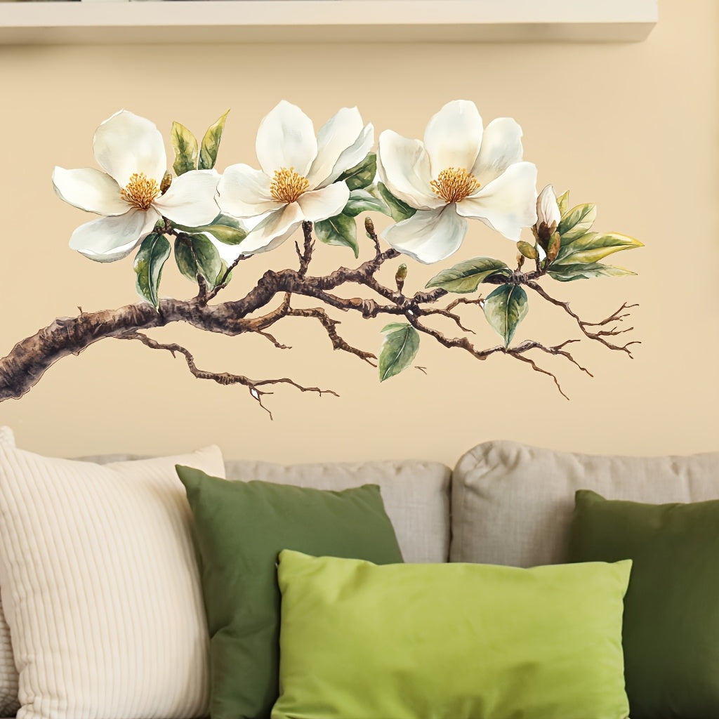TEMU 1pc Elegant Wall Decal - Self-adhesive & Removable Pvc Sticker, Washable, Living Room & Bedroom Decor