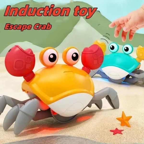 Induction Escape Crab Baby Sensing Electric Pet Musical Toy Indoor Learn Climb Parent Interactive Toys Gifts For Kids Boys Girls 250114