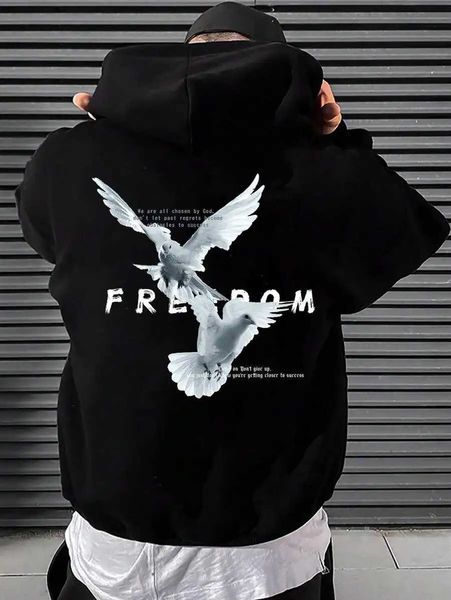 New High Quality Mens Streetwear Graphic Print Fashionable Cotton Soft Outdoor Sports HoodieXJ250111