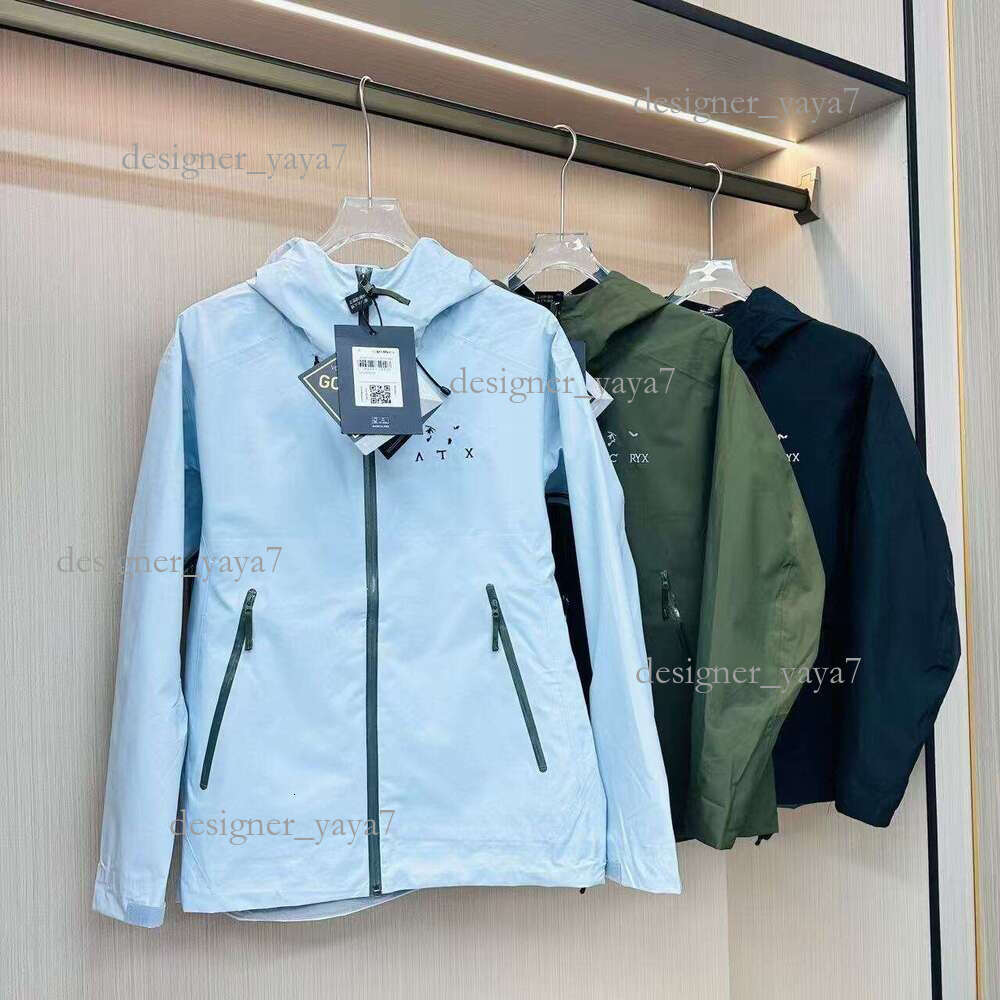 5A Designer Jacket Men&#039;s Rain Jackets arcteryrx Jacket Embroidery Logo Waterproof Lightweight Packable Rain Shell Raincoat with Hood for Golf H