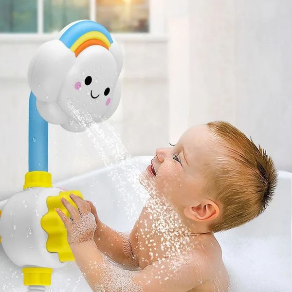 Bath Toys for Baby Water Game Clouds Model Faucet Shower Water Spray Toy For Children Squirting Sprinkler Bathroom Kids Gift 250103