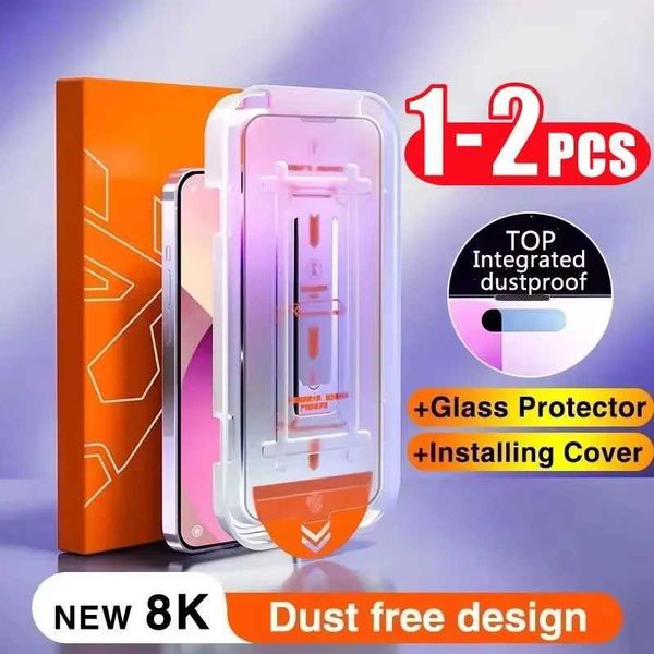 Cell Phone Screen Protectors 1-2PCS Dust Free Glass For Redmi 14C 13C Note 13 Pro 12 11 10 9 8 7 Pro Mi 13T 12T 11T Pro 13 14 Poco X3 X5 X6