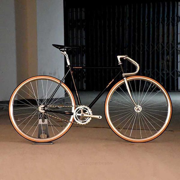 Bikes Bikes Retro Bike Racing Silver Plating Fixed Gear Bicycle Single Speed Flip-flop Vintage Fixie For Daily Commuting Y240423 PLX