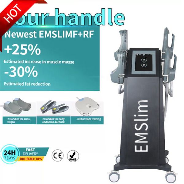 High Intensity Electromagnetic Slimming Machine Emslim Nova RF ems 4 Handles Muscle Stimulator Fat Loss Shaping Body Sculpting Ems Beauty Eq