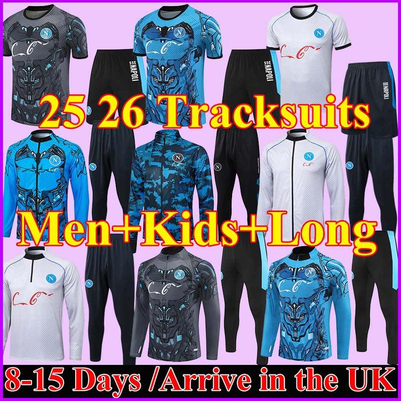 2025 2026 SSC Napoli Football Jerseys CHEDDIRA LANG Naples 25 26 tracksuits DE BRUYNE LUKAKU NERES Training sets pre-match kit McTOMINAY Long Sleeve