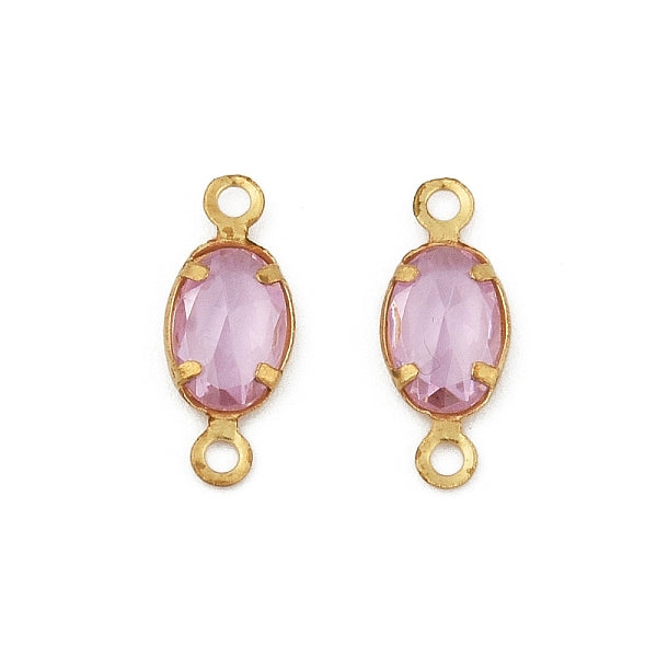 Messing Pflaumen Zirkonia Verbindungsstück Charms