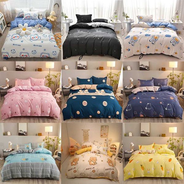 YanYangTian Nordic bed four-piece bedding set summer blankets for bed queen size bed sheets set Christmas bedroom decorM240816