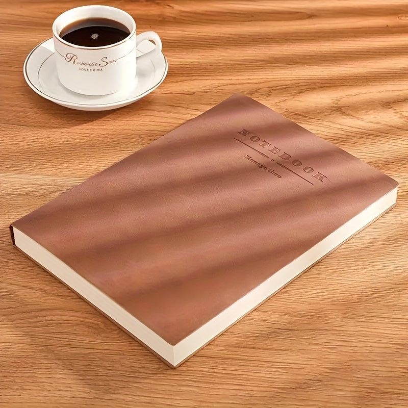 TEMU Extra Thick A5 Soft Leather Notebook With Bookmark – Vintage Style, Pages, Durable Cover For Business Meetings And Academic Use, Professional