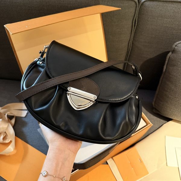 10A High quality New sunset bag Womens crossbody shoulder bag Original designer handbag mirror quality leather chain bag embossing tote wris