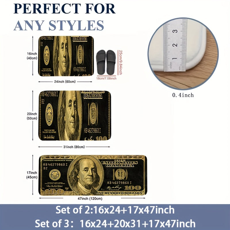 TEMU ( Product: Sponge Thickness: 10mm, Density: 18d, Square Gram Weight 570) 1pc-beige Kitchen Floor Mat, Flannel Material, Porch, Kitchen, Laundry