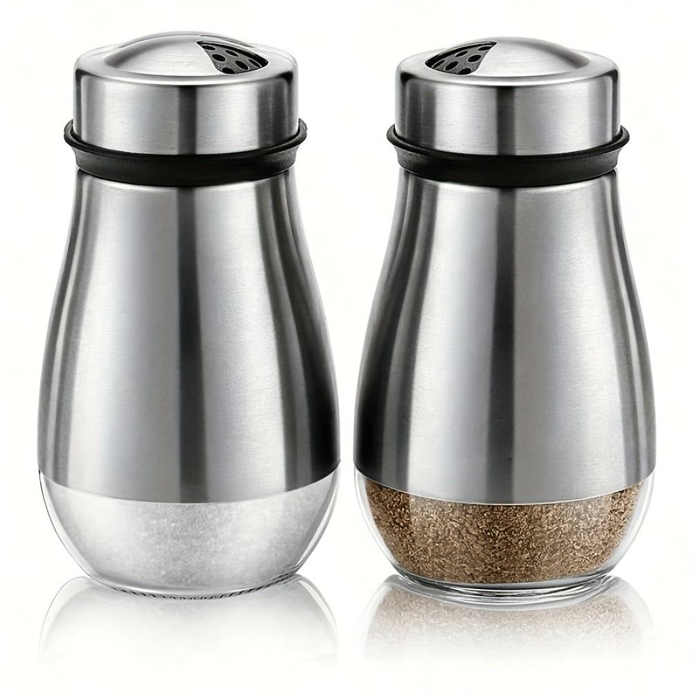 TEMU 2pcs Salt And Pepper Shakers Set - Salt Shaker With Adjustable Pour Holes - Pice Dispenser Refillable