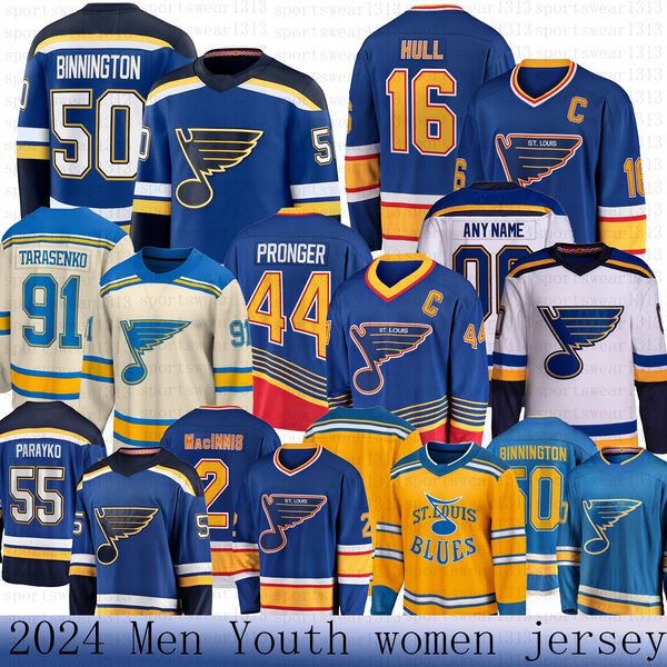18 Robert Thomas 10 Brayden Schenn stl hockey jersey blues jersey Jake Neighbours saad Kyrou Binnington Colton Parayko Torey Krug Pavel Buch