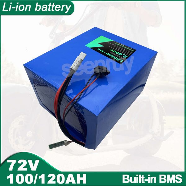SEENRUY 72V 100AH 120AH Li-ion Larger Capocity Lithium Polymer Battery For Motor Controller RV Electric Scooter
