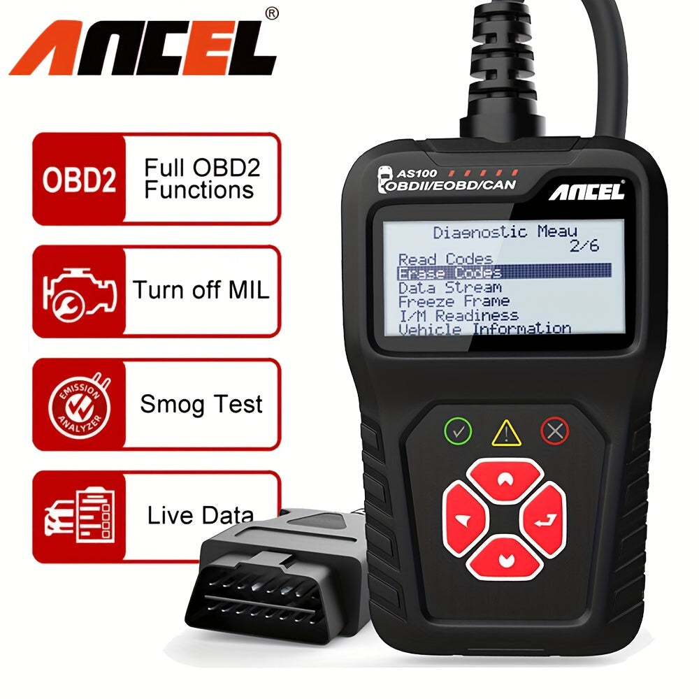 TEMU Ancel Engine Code Reader Obd Ii Scanner Engine Read Code Erase Diagnostic Tool